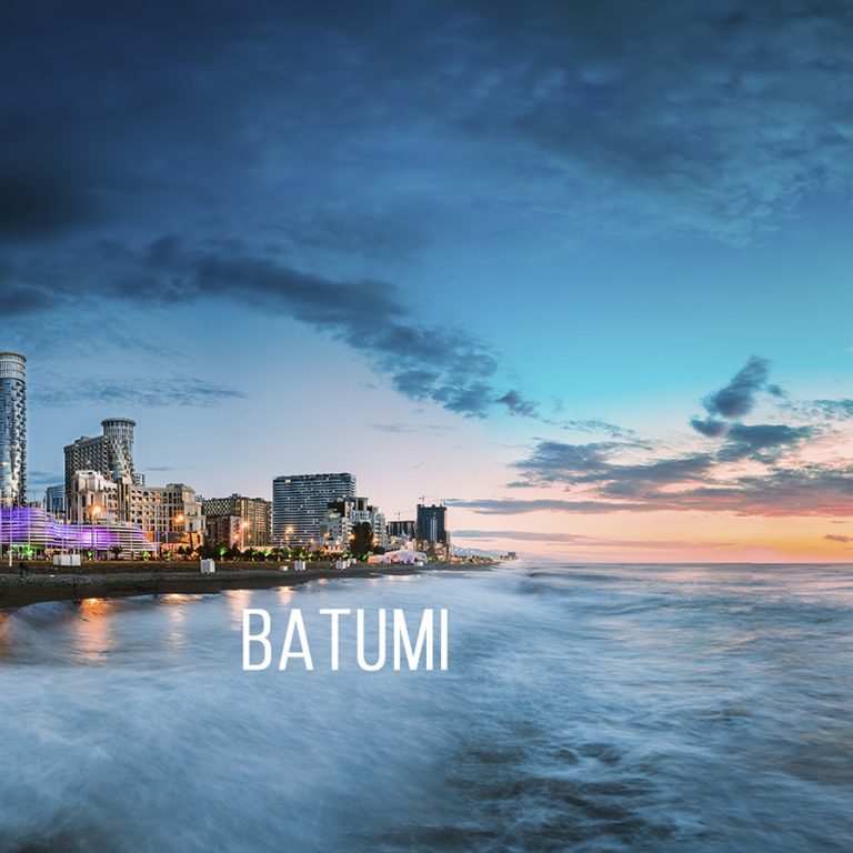 View of the city of Batumi. How to get to Batumi by rental car